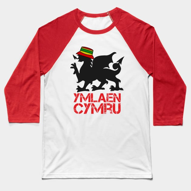 Ymlaen Cymru, Come on Wales Baseball T-Shirt by Teessential